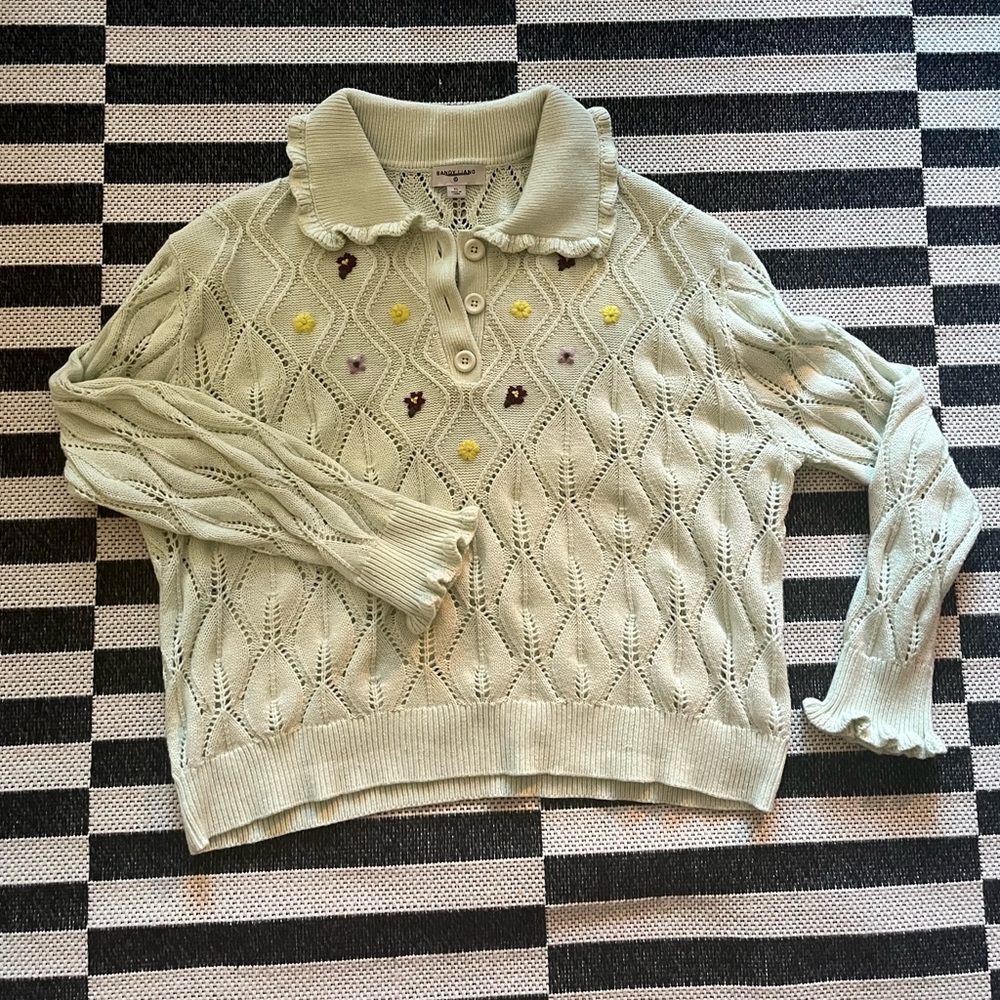 Sandy liang knit floral sweater